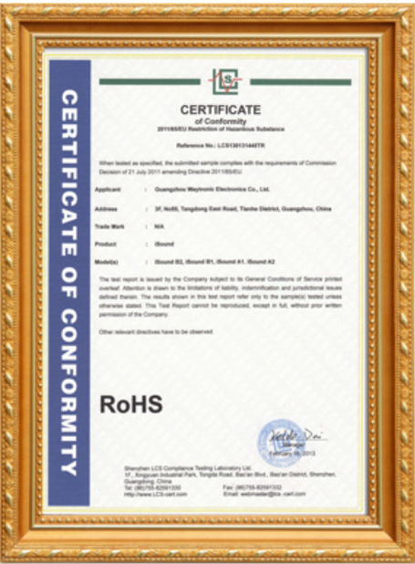 Chine Shenzhen Huahao Gaosheng Technology Co., Ltd certifications